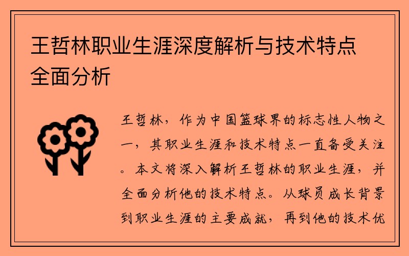 王哲林职业生涯深度解析与技术特点全面分析